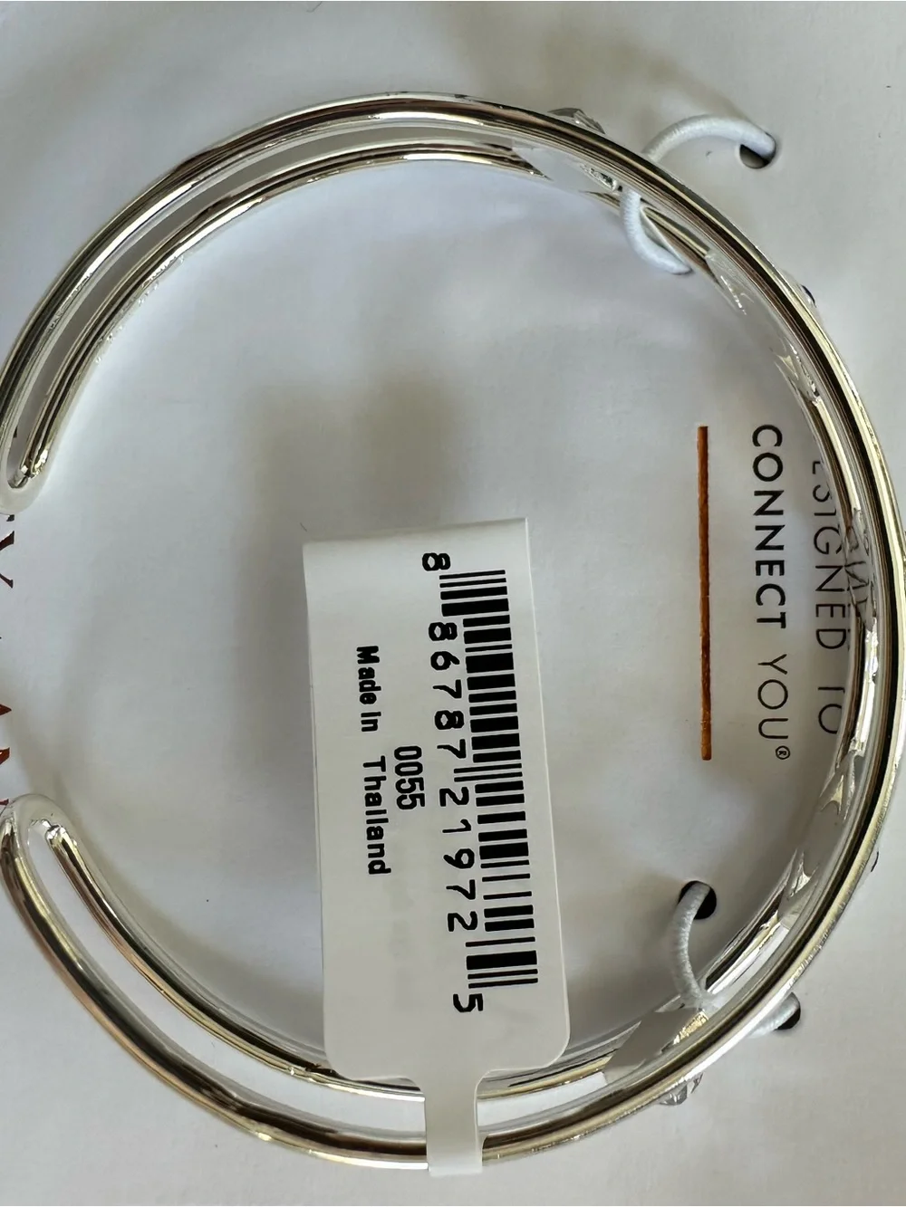 NWT Alex and Ani Silver Evil Eye Cuff Bracelet with Blue and Clear Stones - Picture 3 of 5